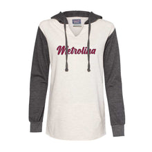 Load image into Gallery viewer, Metrolina Script Embroidered -  Women’s French Terry Hooded Pullover (Ladies)
