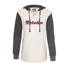 Load image into Gallery viewer, Metrolina Script Embroidered - Women’s French Terry Hooded Pullover (Ladies)